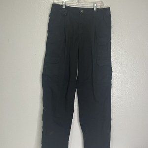 5.11 Tactical Mens Pants 34x32 Black Cargo Flat Front Outdoor Workwear Bottoms
